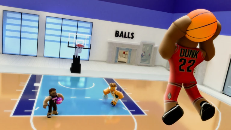 Dunking Simulator Roblox basketball environment and character
